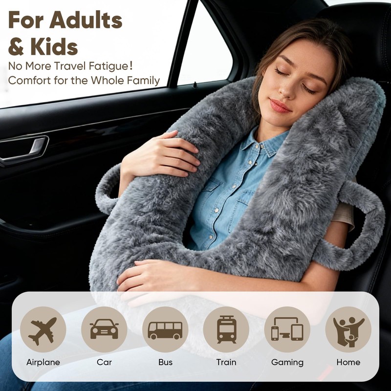 Plzpik Car Pillow for Kids, Removable, Washable Pillowcases and Pillow