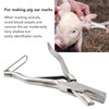 Pig Ear Tag Plier Stainless Steel Animal Ear Notcher with