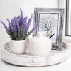 12 Inch Rustic Farmhouse Wood Lazy Susan Turntable for Table,