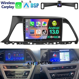 NHOPEEW For HYUNDAI SONATA 2015-2017 64GB Android 13 Apple Carplay Car GPS Radio Stereo