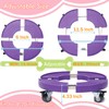 Heavy Duty Purple Plant Caddy with Wheels, 15-20inch Adjustable Rolling