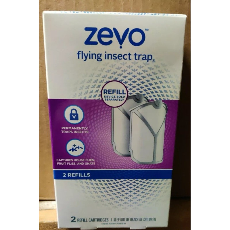 Zevo Flying Insect Trap Refill Cartidges, 2pk