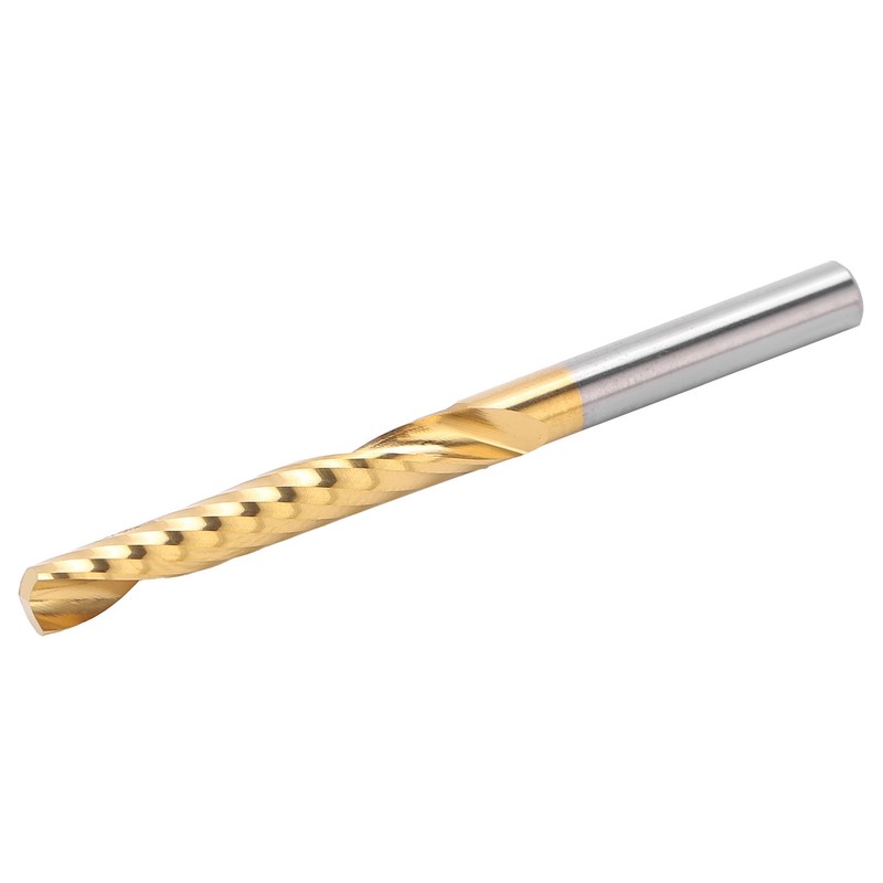 5Pcs End Mill TiPlated 1Flute CNC Spiral Router Bit HighSpeed