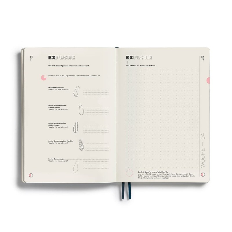 LEUCHTTURM1917 367500 Learning Journal Composition (B5), Flexcover, Pacific Green, German