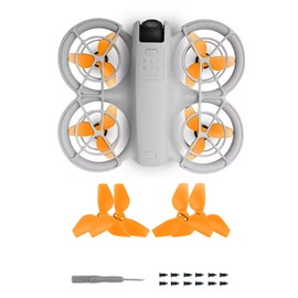 FSIDIWT 4 Pcs Propellers for DJI Neo Drone, Quick-Release Replacement Props Wings Blades for DJI Neo Drone Accessories (Orange)