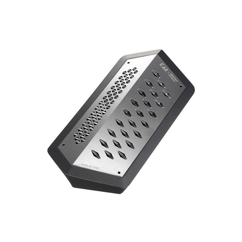 KAI Janus Grater, Black, Stainless Steel, Dimensions 23.3 x 11