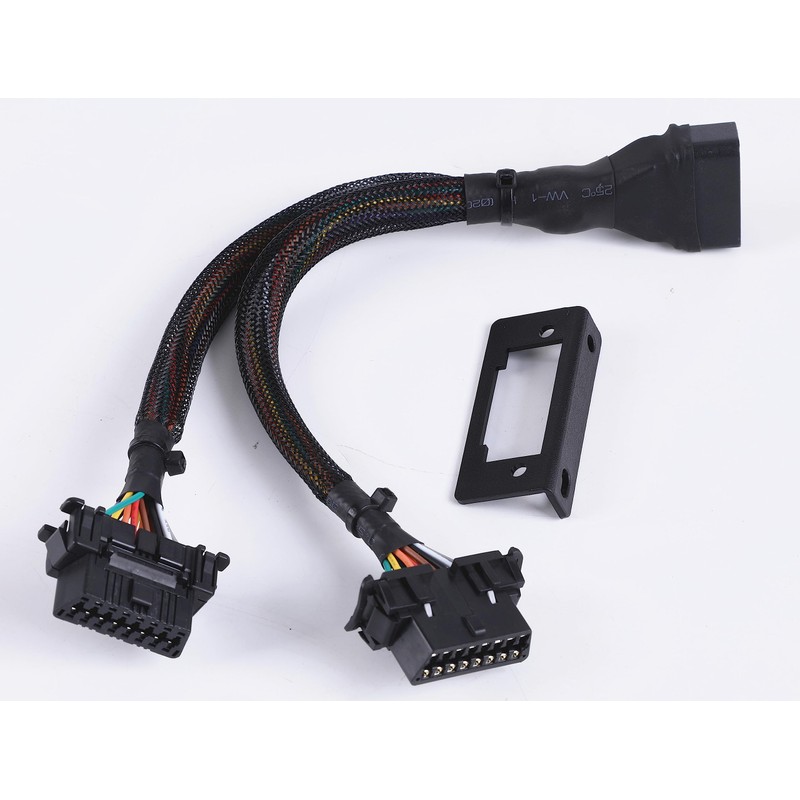 Underdash OBD2 Splitter Y Cable OBDII 1 Male to 2