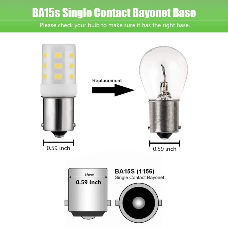 Makergroup 1156 1141 LED Light Bulbs, Weatherproof BA15S S8 SC