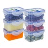 6 PACK 6OZ Small Plastic Containers Mini Bento Box with