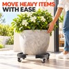 440 lb Adjustable Trash Can Dolly, 15-22.8 Inch Rolling Plant