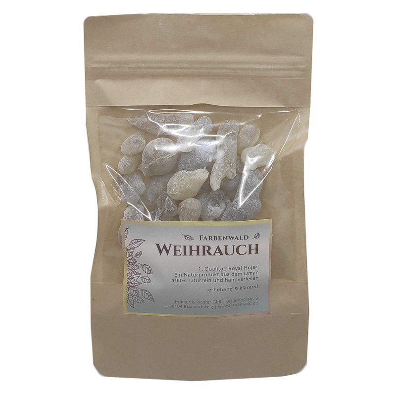 Farbenwald - Green Frankincense, Royal Hojari, 50g, Imported from Oman,