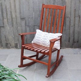 Cambridge Casual Solid Wood Bentley Porch Rocking Chair, Natural Brown