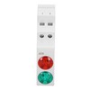 DIN Rail Mount LED Indicator LightRed Green Dual Colour PC
