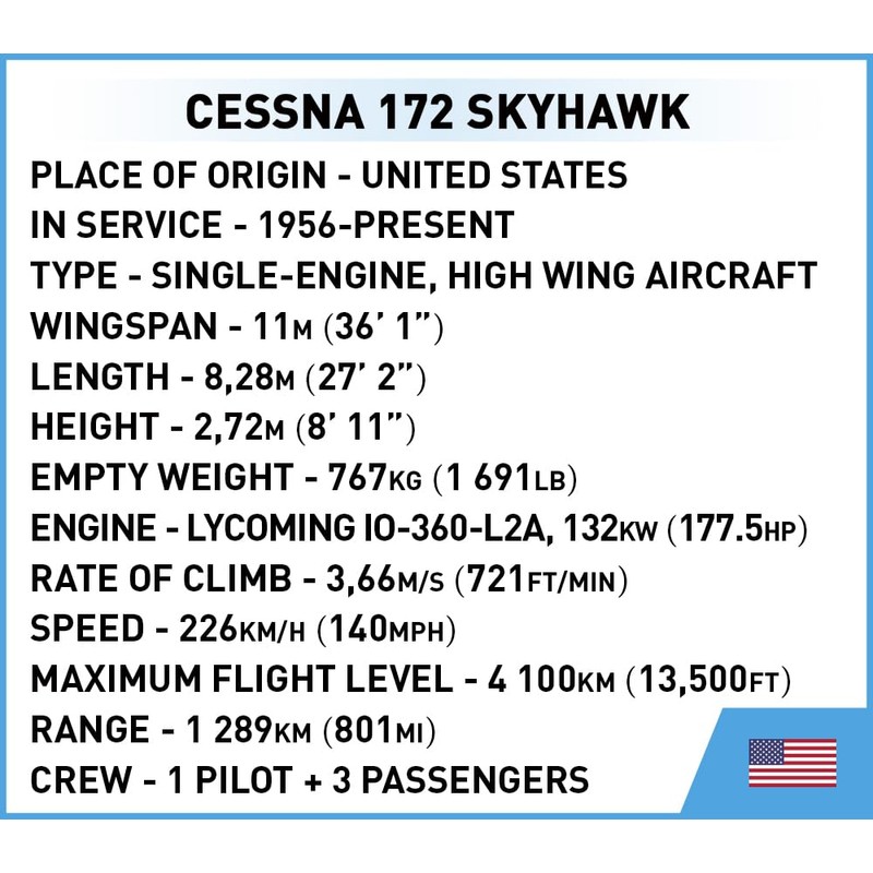 COBI Cessna 172 Skyhawk, White