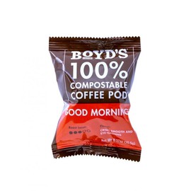 Boyd's Single Serve Coffee, 80 Compostable Single Pods (80 Count, Good Morning)