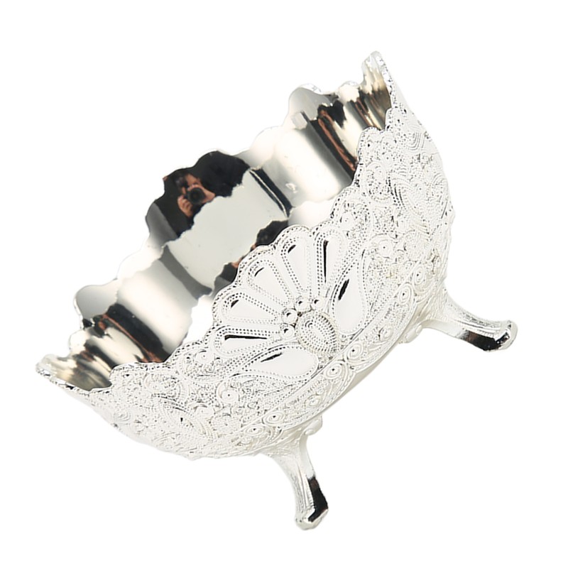 Serving Bowl European Style Retro Elegant Alloy Fruit Bowl for