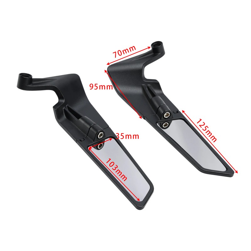 Rearview Winglet Mirrors For Yamaha MT07 MT-07 MT09 MT-09 MT10