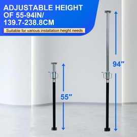 PHLKJL 2 Pack House Floor Jack,Adjustable Support Beam Basement Jack, 55"-94" Height Range, 2300 lbs Load Capacity, Jack Post Pole, Fit for Wood-Framed Basement and Crawl Space Basement Support