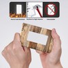 Brown Wood Rocker Light Switch Cover 1 Gang Single Decorator