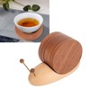 Snail Coaster Set with Magnet Cute Exquisite Eco Friendly Wood