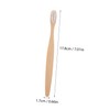 Gatuida 2pcs Natural Bamboo Toothbrushes Flexible Bristles Ergonomic Handle for