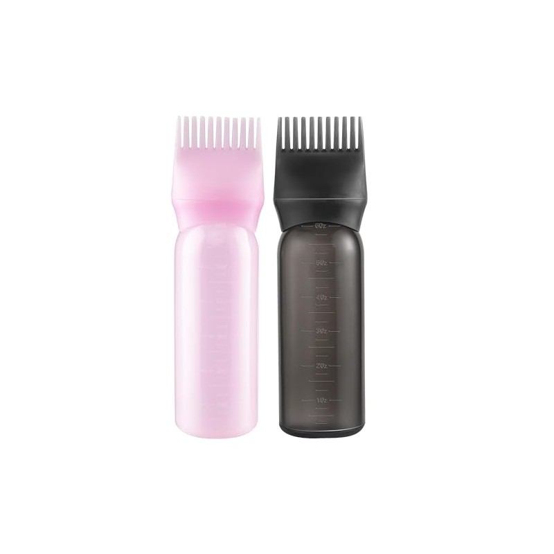 Pairswind 200ml Black & Pink Reusable Plastic Hair Oiling &