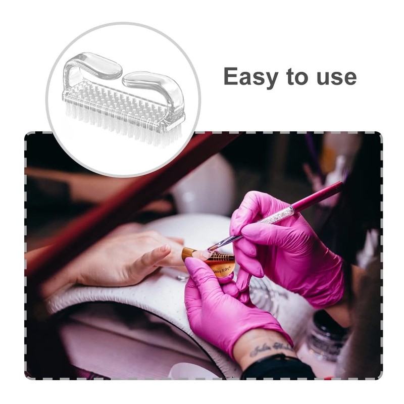 5 Pcs Nail Brushes For Cleaning Nails Transparent Nail Dust