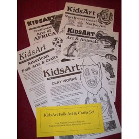 Kids Art Folk Art & Crafts Set (Clay-Unit 12, Animals-Unit 30, American Folk Art-Unit 35, Traditional Arts of Africa-Unit 21, Northwest Native Art-Unit 31)