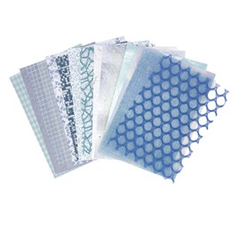 Obujopal 15Pcs Scrapbook Textured Paper for Journaling Junk Journal Card Making DIY Project Paper Art Craft Supplies, Handmade Special Mix Material, 4.7×6.7 inch (Blue)