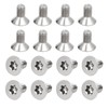 sourcing map M4-0.7x8mm Flat Head Torx Security Screws, 16Pcs 304