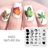 KADS Templates for Nails Leaf Nature Fall Stamping Plates Image