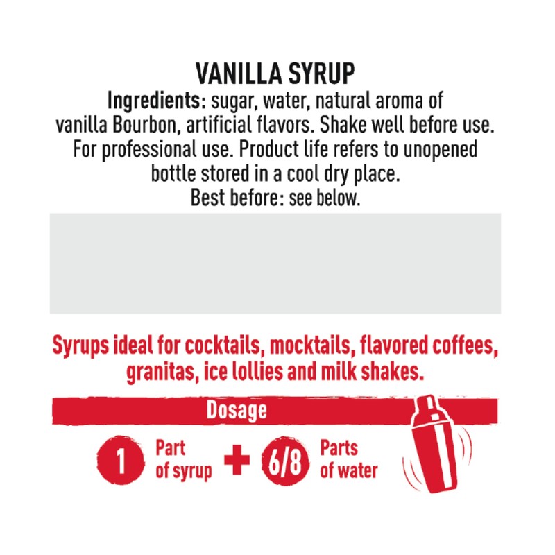 Toschi Vanilla Syrup | Highly Concentrated | Additive Free |