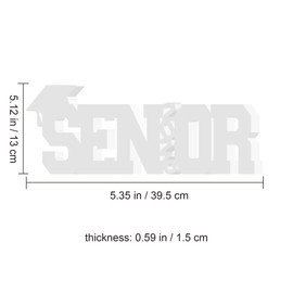 Large Senior 2026 Sign Graduation Decorations Class of 2026 Photo Booth Props for Photoshoot, Graduation Table Centerpieces for Senior Night Decor Letter Sign Grad Party Supplies - White