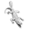 CROCODILE Pendant ~ Solid Sterling Silver Handmade UK (Optional Necklace)