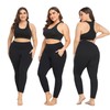 FULLSOFT 3 Pack Plus Size Leggings with Pockets for Women