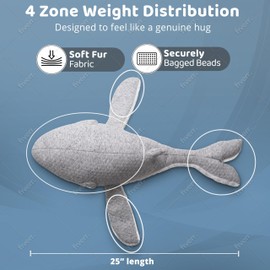 Deia´s toys 5 lb Weighted Whale Stuffed Animal - Large, Cute Plush Toy Whale for Gentle Embrace and Peaceful Times, Huggable Companion for Kids & Adults, Ideal Heavy Plushie for All Ages