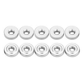 Tissting GB807 Handle Nut Round Knurled Nuts M3 M4 M5 M8 Knurled Nut Round Carbon Steel for Manufacturing Machinery (M4 10pcs)