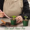 RooTrimmer 100 Pack 2.5 Inch Small Plant Pots, Plastic Nursery