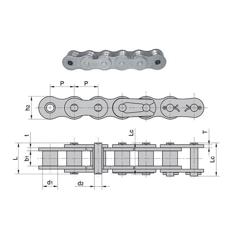 Jeremywell 40 SS Stainless Steel Roller Chain 10 Feet with