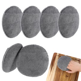 Qulkws Microfiber Applicator Sponge Set 6Pcs Wax & Oil Applicator for Wood Conditioner Leather Conditioner Applicators Versatile Polishing Sponges for Car Cutting Boards Wooden Furniture Leather Care