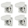 Flush-Mounted Socket IP54 50 x 50 mm Pack of 4
