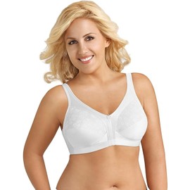 Exquisite Form Womens Intimate Apparel Side Shaping With Lace 5100548 Bra, White, 46C US
