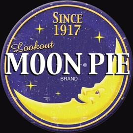 Desperate Enterprises Moon Pie Logo Round Refrigerator Magnet - Funny Magnets for Office, Home & School - Made in The USA