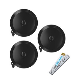 DiCUNO 60-Inch 1.5 Meter Soft and Retractable Measuring Tape, Pocket, Body Tailor Sewing Craft Cloth Dieting Tape Measure (3 Pcs of Black with One Soft Tape)