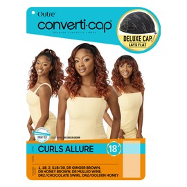 Outre Converti Cap - Wet & Wavy - Curls Allure (JET BLACK 1)