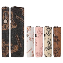 Vikvokr Case, IQOS Compatible Ilma iOne Case, IQOS Compatible, ILUMA ONE Cover, Leather-like Cover, Comes in 5 Colors, Bear Pattern Design, 360 Degree Protection (Brown)