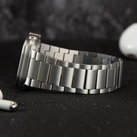 Titanium Watch Band (Pro) Compatible ULTRA & Ultra 2 49mm | Premium secure Titanium Metal clasp | Fits iWatch Series 10 46mm wristband | DLC Scratch Resistant Strap