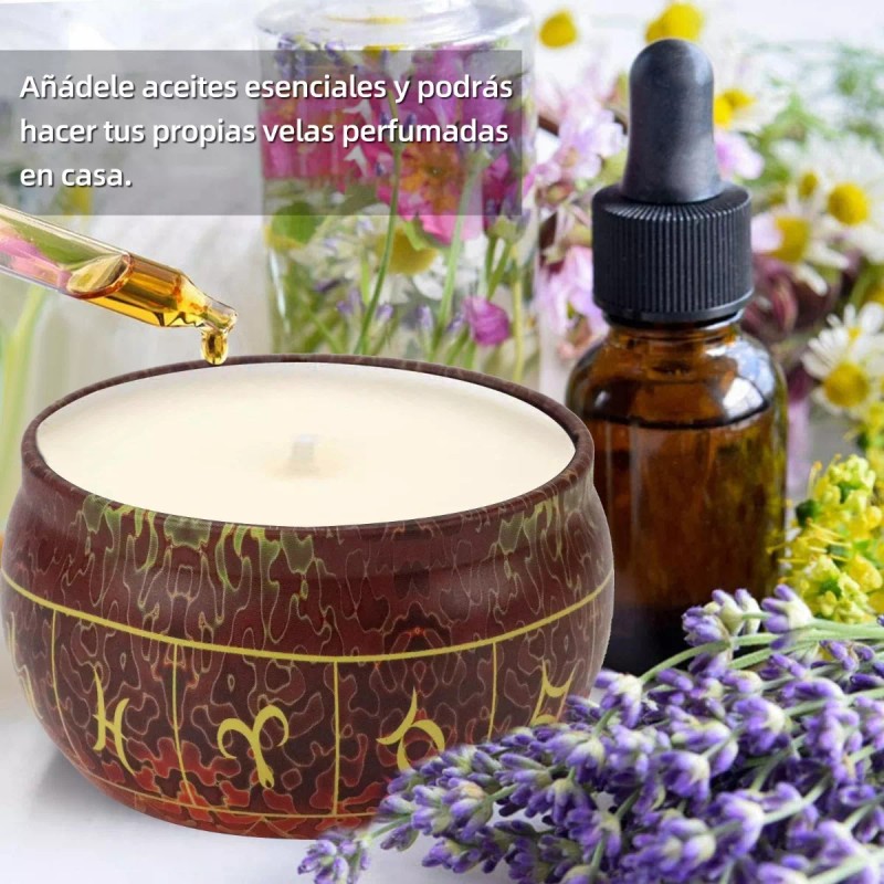 Burkey Latas Para Velas Aromáticas Tarros Para Aromaterapia 12 Pzs