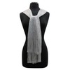 Luxury Divas Silver Lightweight Mesh Metallic Scarf