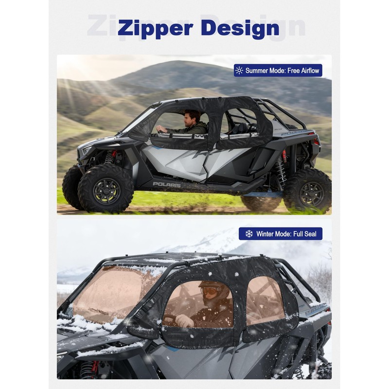ZIDIYORUO Soft Upper Doors for Polaris RZR XP 4 1000